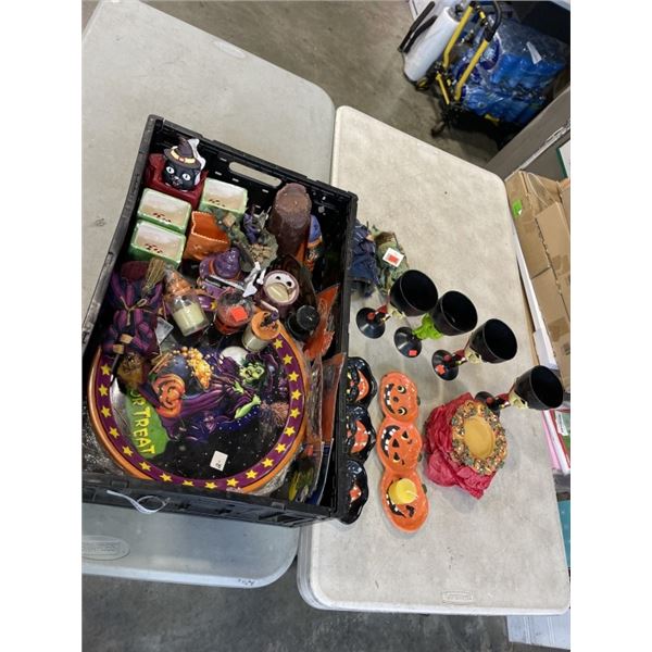 CRATE OF HALLOWEEN DECORATIONS