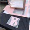Image 3 : NINE NEW SETS OF PINK BABY SHOWER CLEAR BOXES FOUR BOXES PER PACK WITH LETTERS RETAIL $180
