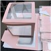 Image 4 : NINE NEW SETS OF PINK BABY SHOWER CLEAR BOXES FOUR BOXES PER PACK WITH LETTERS RETAIL $180
