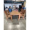 Image 1 : 4 OUTDOOR TEAK CHAIRS AND OUTDOOR TABLE