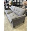 Image 3 : GREY FABRIC CLICK CLACK SOFA WITH PULL OUT SLEEPER