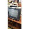 Image 1 : VINTAGE GENERAL ELECTRIC CRT TV/VCR COMBO WITH REMOTE. WORKING