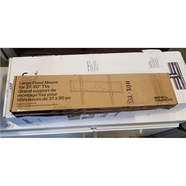 2 BEST BUY ESSENTIALS 37-90" FIXED TV WALL MOUNTS, RETAIL $59 EACH