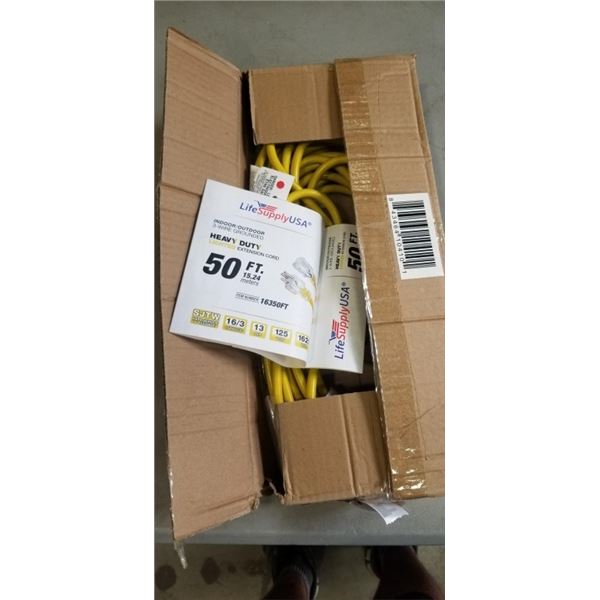 HEAVY DUTY 25 FT LIGHTED YELLOW EXTENSION CORD. 16AWG/3C