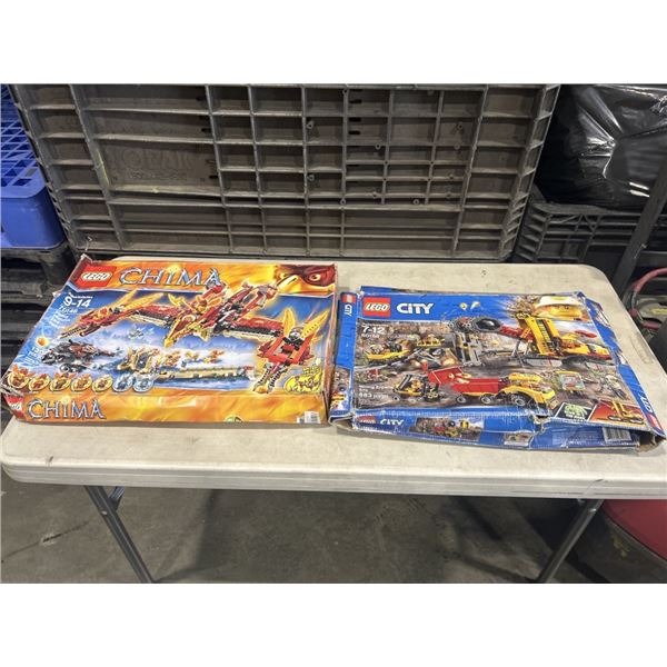 2 LEGO SETS. CONTENTS UNVERIFIED