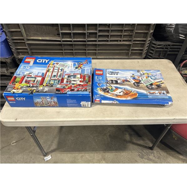 2 LEGO SETS. CONTENTS UNVERIFIED