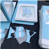 Image 3 : SEVEN NEW SETS OF BLUE BABY  CLEAR BOXES FOUR BOXES PER SET WITH LETTERS AND FIVE CLEAR BABY SHOWER 