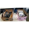 Image 1 : 2 BOXES OF ASSORTED POTS AND PANS, NON STICK AND KITCHEN WARE