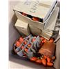 Image 4 : 2 BOXES AND METAL BIN OF HALLOWEEN DECORATIONS
