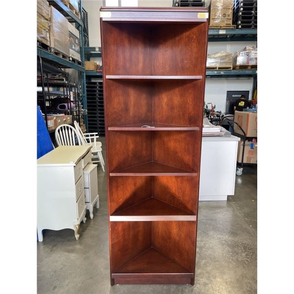 SOLID WOOD CHERRY FINISH CORNER CABINET
