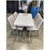 Image 1 : MODERN GLASS DRAW LEAF TABLE WITH 4 CHAIRS