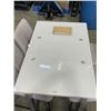 Image 2 : MODERN GLASS DRAW LEAF TABLE WITH 4 CHAIRS