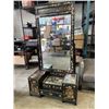 Image 1 : EASTERN CARVED AND INLAID VANITY WITH MIRROR
