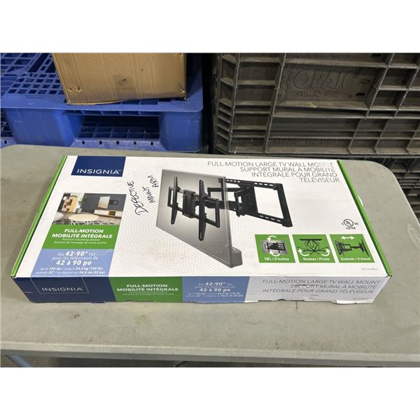 INSIGNIA 42-90" FULL MOTION TV WALL MOUNT, RETAIL $149
