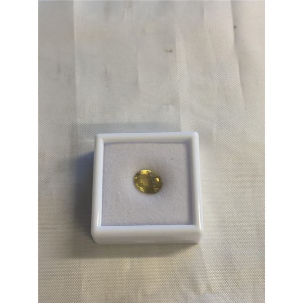 NEW 3.6CT LEMON QUARTZ GEMSTONE, UNTREATED, OVAL QUARTZ - RETAIL $280