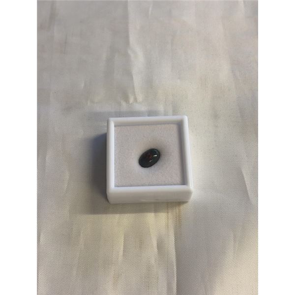 NEW 1.9CT NATURAL BLACK OPAL GEMSTONE, UNTREATED, OVAL CABCHON - RETAIL $400