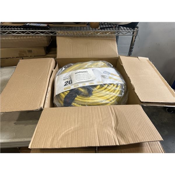 HEAVY DUTY LIGHTED 200 FOOT YELLOW  EXTENSION CORD. 10AWG/3C