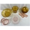Image 2 : Assortment of Amber and Depression Glass
