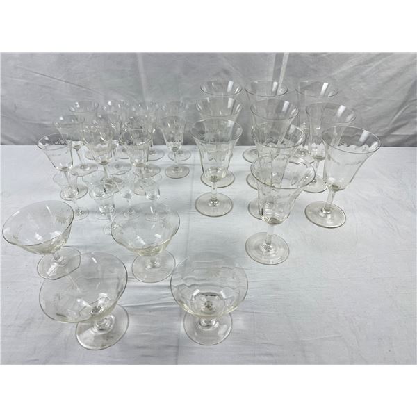 Etched Stemware