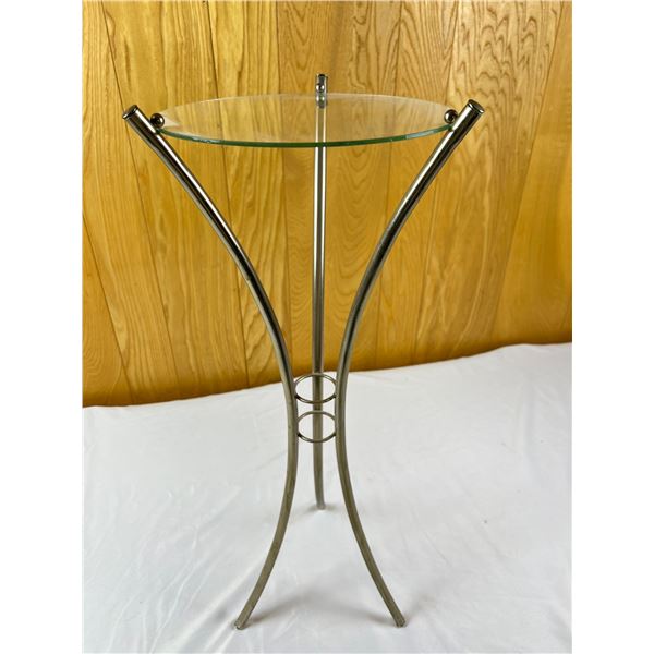 Glass-Top Plant Stand