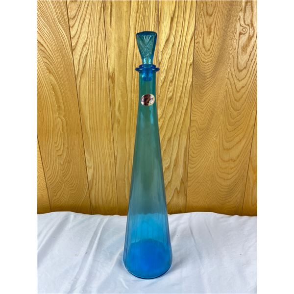 Blue Glass Decanter Bottle