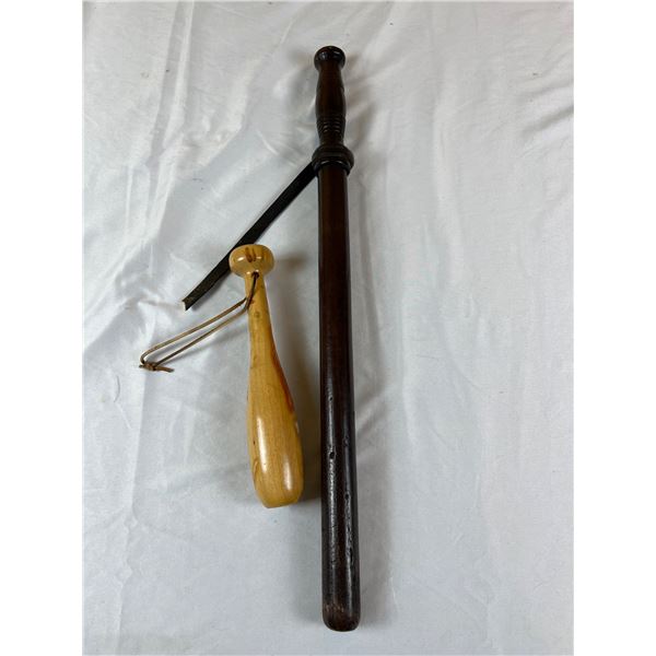 Vintage Baton and Wooden Club