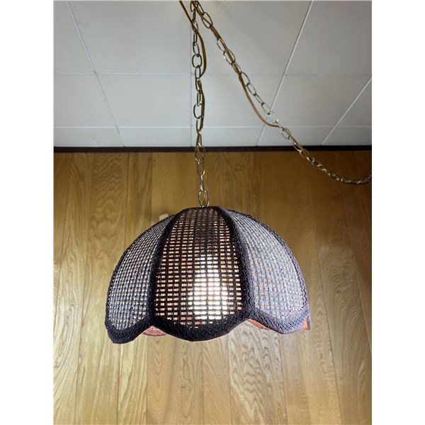 Wicker Swag Lamp