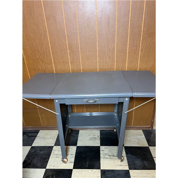 Rolling Table With Drop-Down Leafs