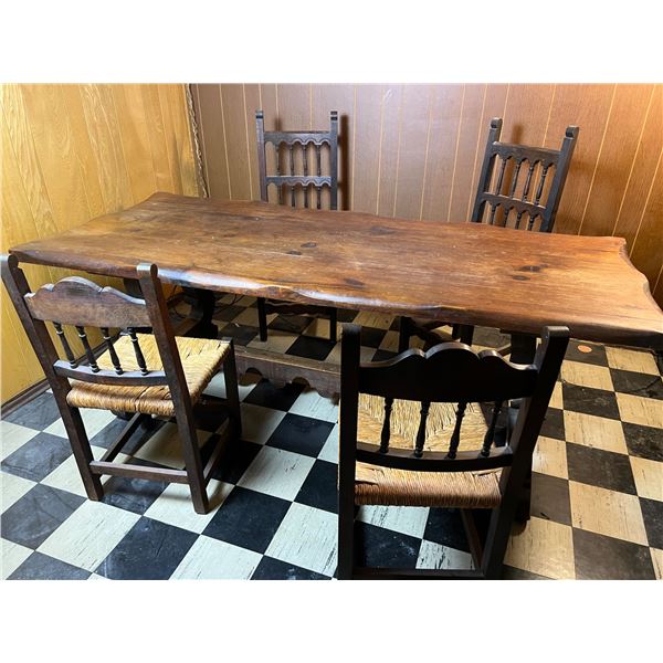 Wooden Dining Table & Chairs