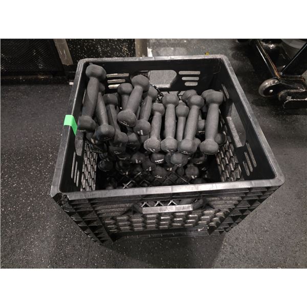 L2 - Group of YORK 1 lb Black Vinyl Dumbbells, Approx. 35 pcs — image 40