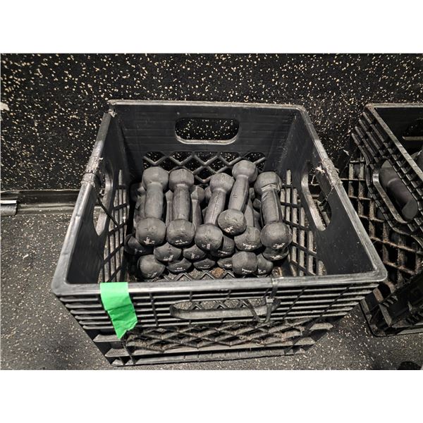 L2 - Group of YORK 2 lb Black Vinyl Dumbbells, Approx. 15 pcs — image 41