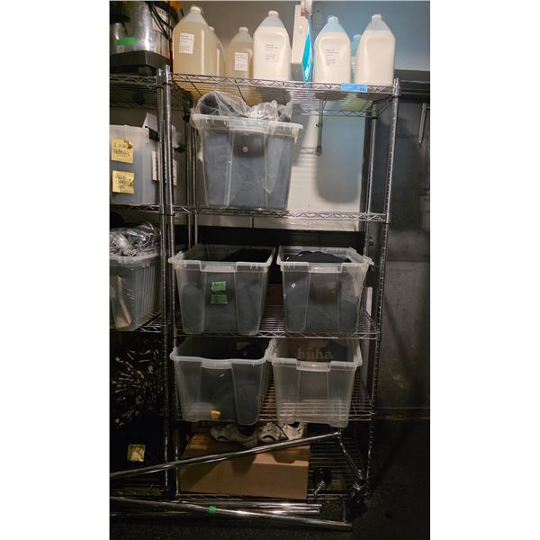 L2 - Group of 5 Shelving Units, Silver, Approx. W35" (3-pcs) / W23" (2-pcs) (Contains not included)