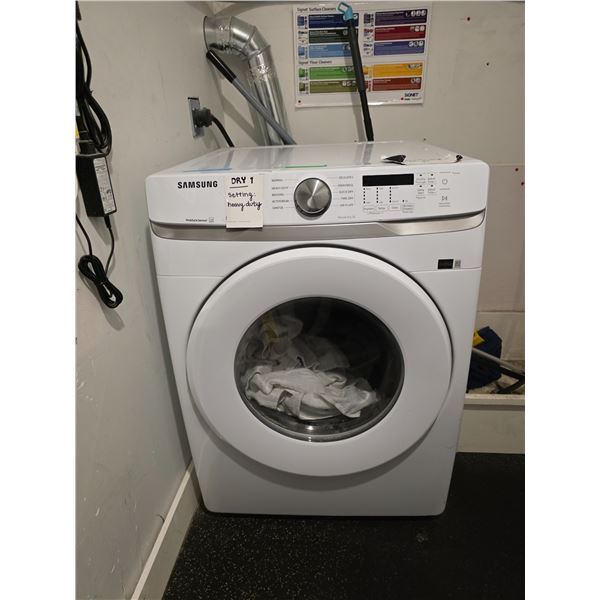 L2 - Samsung 7.5 Cu Ft Front-Load Electric Dryer w/ Sensor Dry, White (DVE45T6005W - Working)  - Win