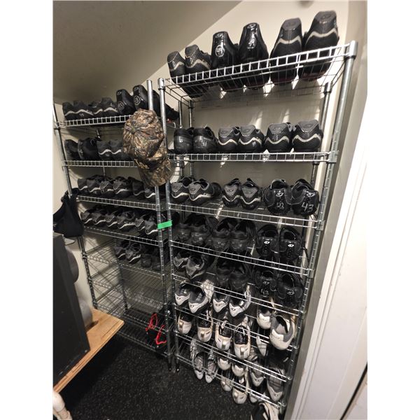L2 - Group of 4 Shelving Units, Silver, Approx. H59' x W23" Each (Contains not included)