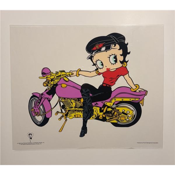 1999 Betty Boop Motorcycle Serigraph 13.5" x 17"