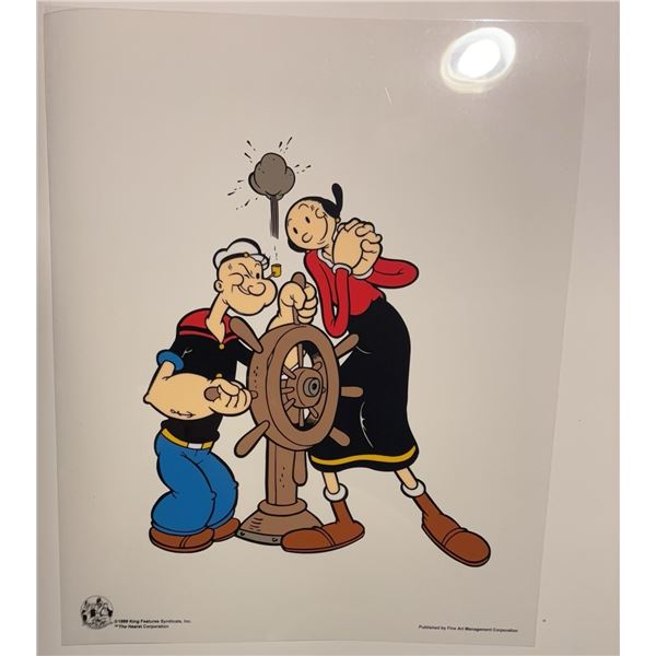 1999 Popeye and Olive Oyl 13.5x16.5 Serigraph