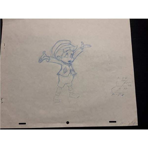 Original Animation Drawing of Pinocchio