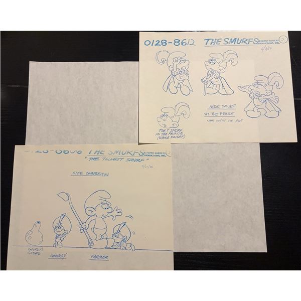 1986 Smurfs Production Model Sheets by Hanna-Barbera