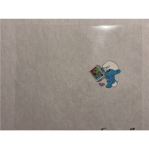 1980s Smurfs Hand-Painted Animation Cel Hanna-Barbera