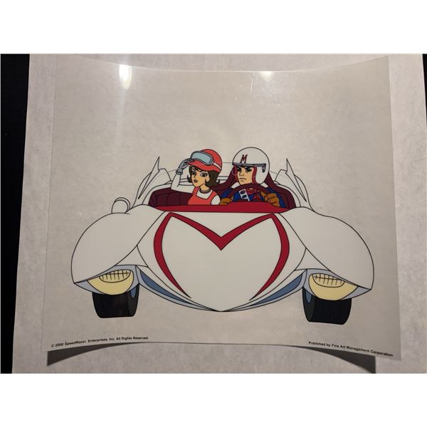 2000 Speed Racer & Trixie Mach 5 Sericel Art