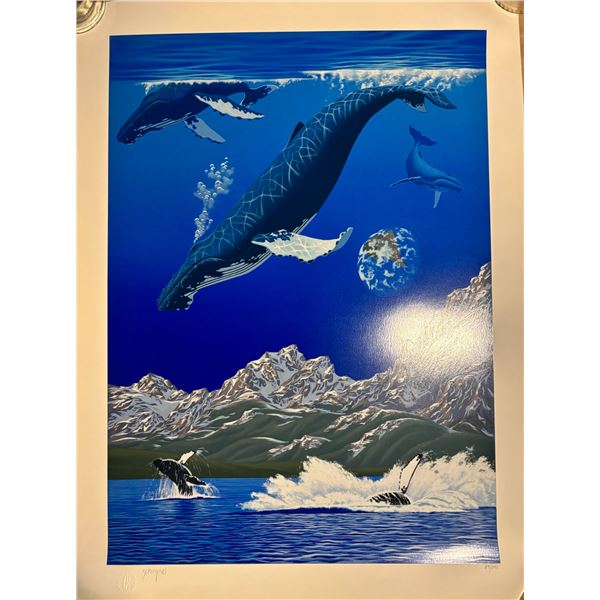 Schim Schimmel Signed Whale Serigraph 89/395