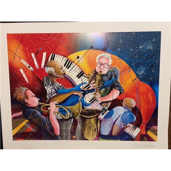 Signed Contemporary Jazz Ensemble Art Print