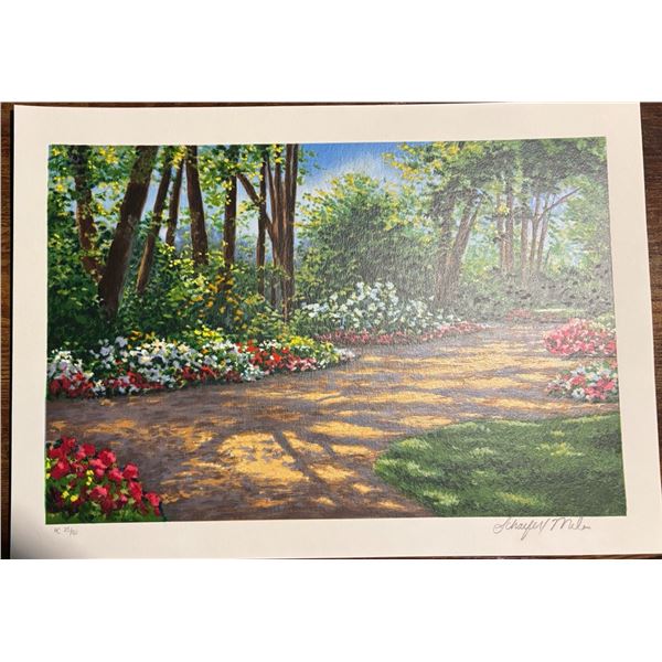 Signed Garden Landscape Print HC Edition 25/90