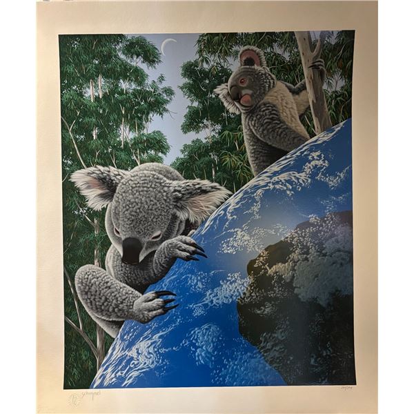William Schimmel Signed Koala Serigraph 261/395