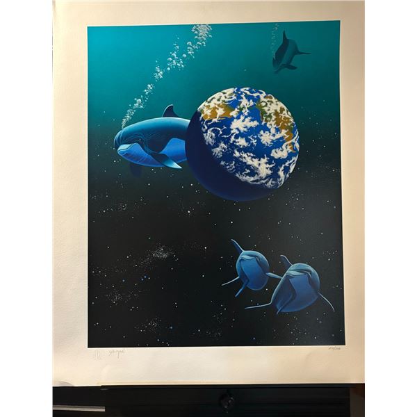 Schimmel Dolphins Serigraph, Signed, 243/395