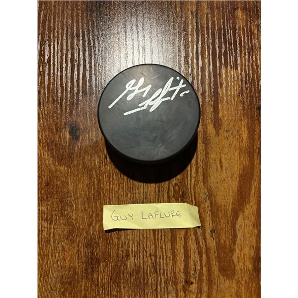 Guy Lafleur Signed Montreal Canadiens Hockey Puck