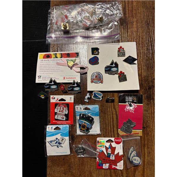 Canadian Olympic, Hockey & Curling Pin Collection