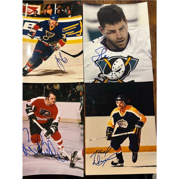 4 Signed NHL 8×10 Photos, Barber & Dionne Included