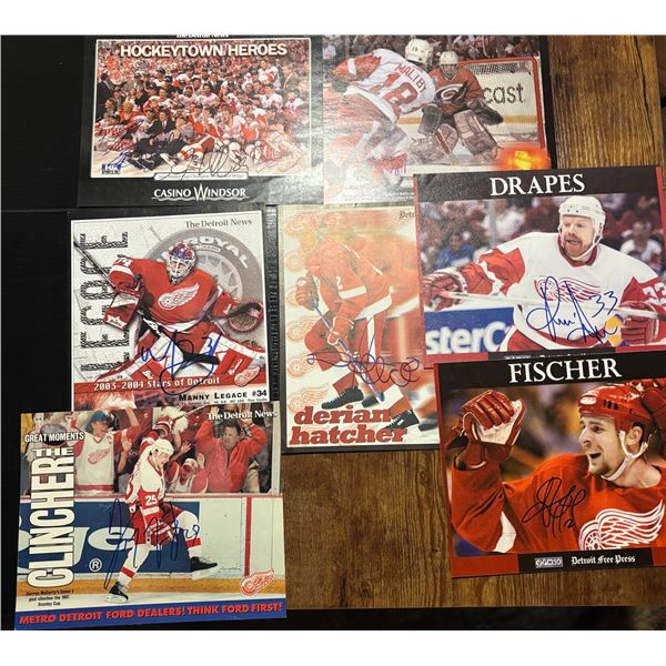 Detroit Red Wings Hand-Signed 2002 Cup Photos