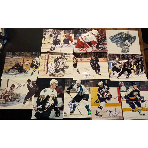 12 NHL Autographed 8x10 Photos, Early 2000s Stars